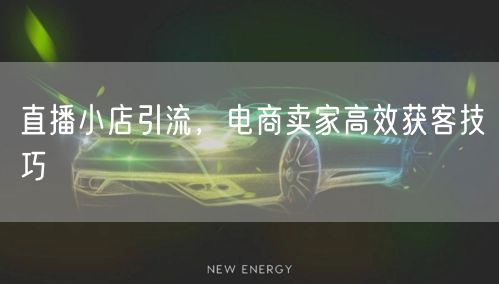直播小店引流，电商卖家高效获客技巧
