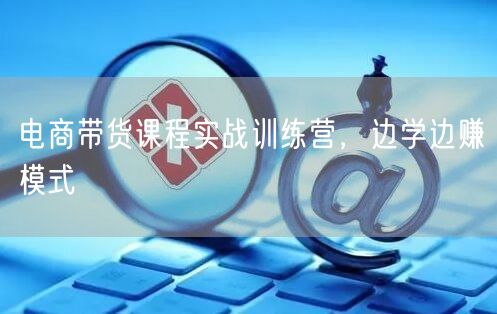 电商带货课程实战训练营，边学边赚模式