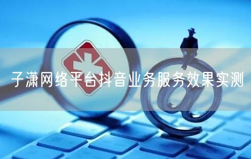 子潇网络平台抖音业务服务效果实测
