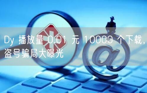 Dy 播放量 0.01 元 10000 个下载，盗号骗局大曝光
