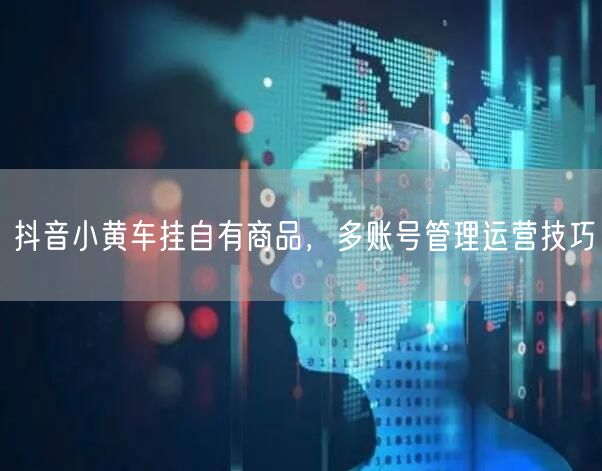 抖音小黄车挂自有商品，多账号管理运营技巧