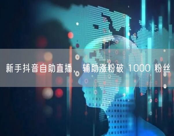新手抖音自助直播，辅助涨粉破 1000 粉丝
