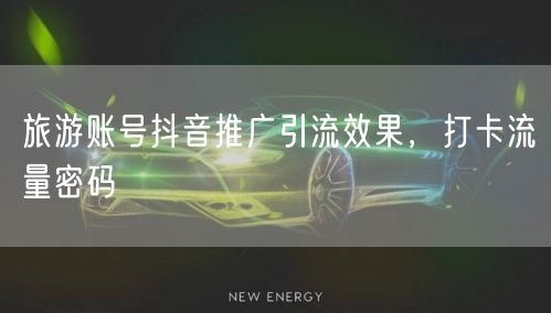 旅游账号抖音推广引流效果，打卡流量密码