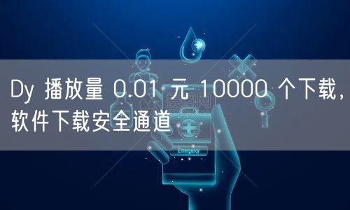 Dy 播放量 0.01 元 10000 个下载，软件下载安全通道