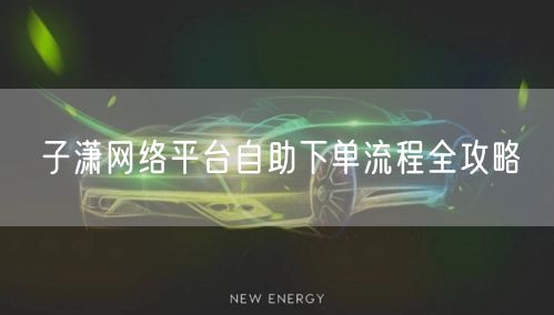 子潇网络平台自助下单流程全攻略