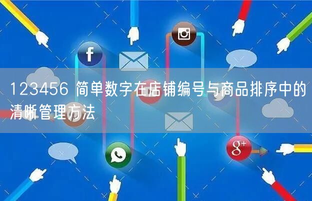 123456 简单数字在店铺编号与商品排序中的清晰管理方法