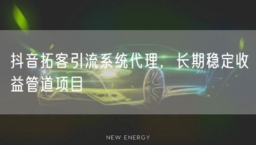 抖音拓客引流系统代理，长期稳定收益管道项目