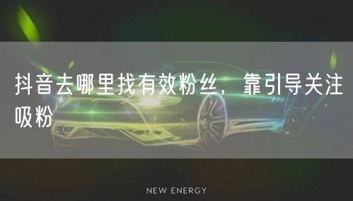抖音去哪里找有效粉丝，靠引导关注吸粉