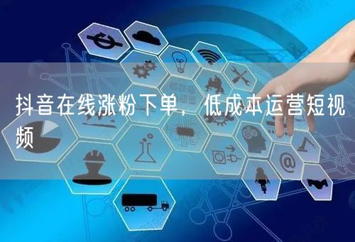 抖音在线涨粉下单，低成本运营短视频