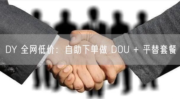DY 全网低价：自助下单做 DOU + 平替套餐