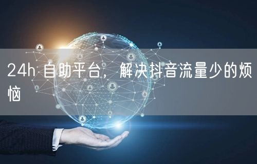 24h 自助平台，解决抖音流量少的烦恼