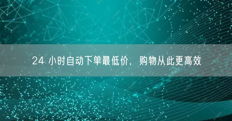 24 小时自动下单最低价，购物从此更高效