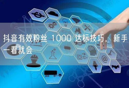 抖音有效粉丝 1000 达标技巧，新手一看就会