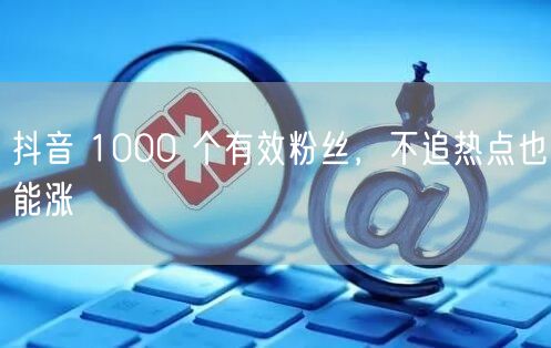 抖音 1000 个有效粉丝，不追热点也能涨