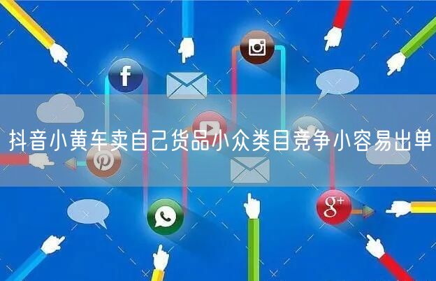 抖音小黄车卖自己货品小众类目竞争小容易出单