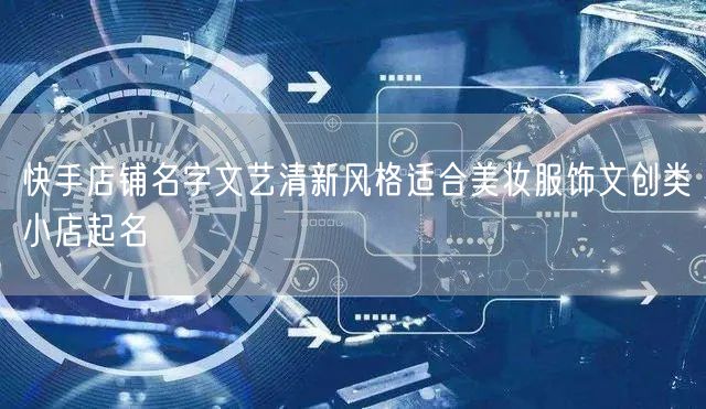 快手店铺名字文艺清新风格适合美妆服饰文创类小店起名