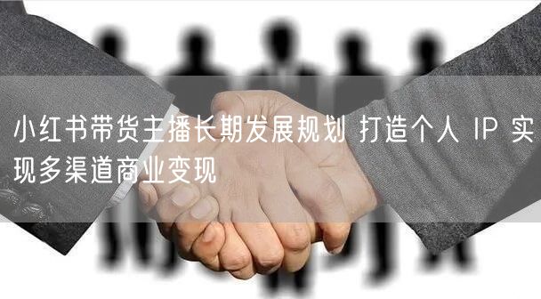 小红书带货主播长期发展规划 打造个人 IP 实现多渠道商业变现