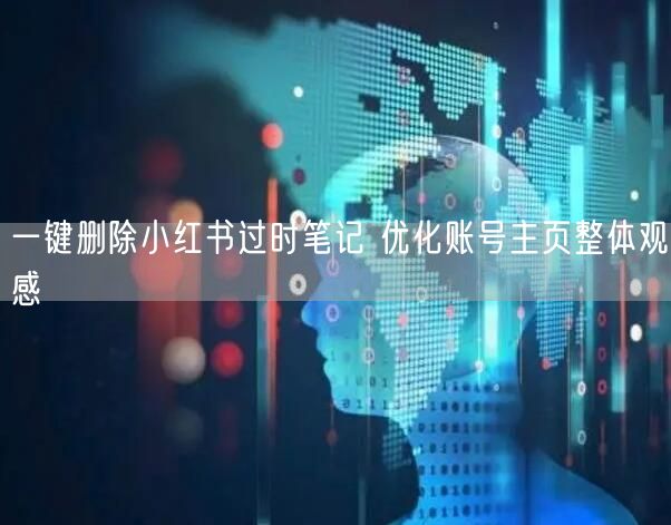 一键删除小红书过时笔记 优化账号主页整体观感