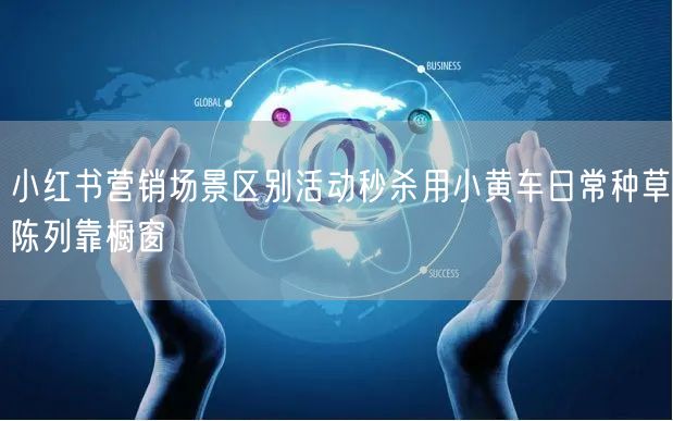 小红书营销场景区别活动秒杀用小黄车日常种草陈列靠橱窗
