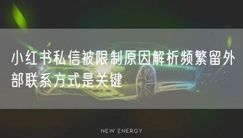 小红书私信被限制原因解析频繁留外部联系方式是关键