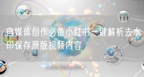 自媒体创作必备小红书一键解析去水印保存原版视频内容