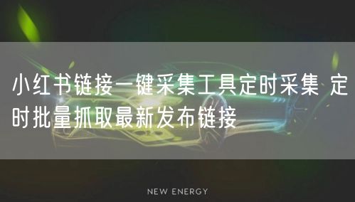 小红书链接一键采集工具定时采集 定时批量抓取最新发布链接