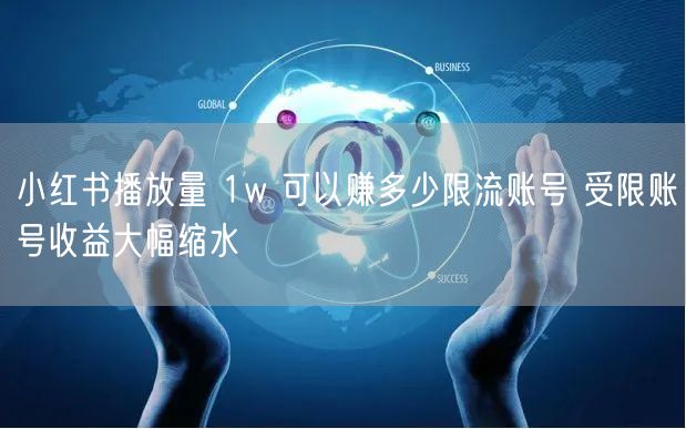 小红书播放量 1w 可以赚多少限流账号 受限账号收益大幅缩水