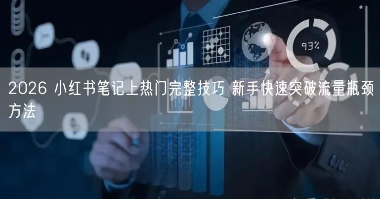 2026 小红书笔记上热门完整技巧 新手快速突破流量瓶颈方法