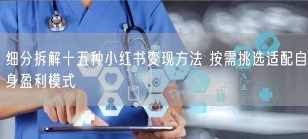细分拆解十五种小红书变现方法 按需挑选适配自身盈利模式