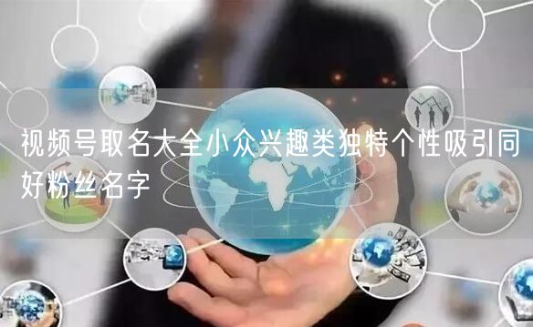 视频号取名大全小众兴趣类独特个性吸引同好粉丝名字