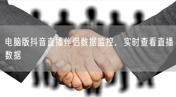 电脑版抖音直播伴侣数据监控，实时查看直播数据