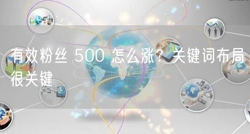 有效粉丝 500 怎么涨？关键词布局很关键