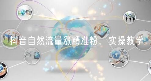 抖音自然流量涨精准粉，实操教学