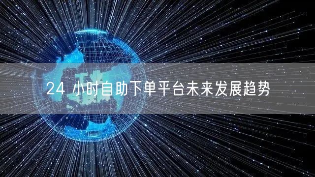 24 小时自助下单平台未来发展趋势