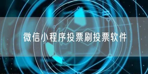微信小程序投票刷投票软件