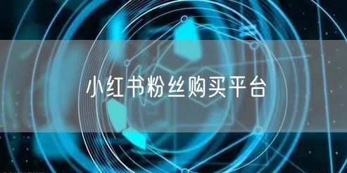 小红书粉丝购买平台