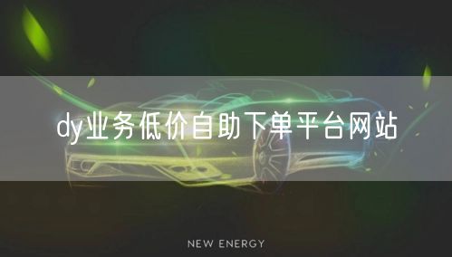 dy业务低价自助下单平台网站