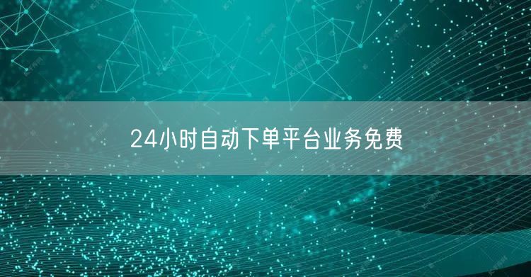 24小时自动下单平台业务免费