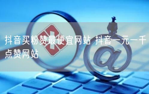 抖音买粉赞最便宜网站 抖音一元一千点赞网站