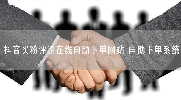 抖音买粉评论在线自助下单网站 自助下单系统