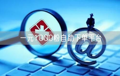 一元1000粉自助下单平台