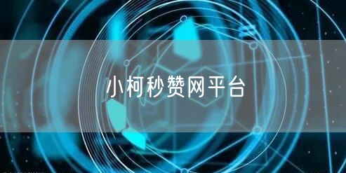 小柯秒赞网平台