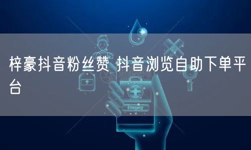 梓豪抖音粉丝赞 抖音浏览自助下单平台